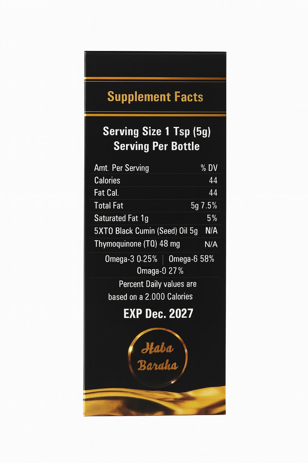 Haba Baraka Black Seed Oil 100% Natural - 130ml