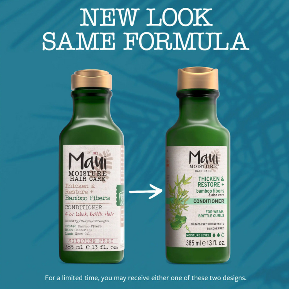 Maui Bamboo Thicken & Restore + Bamboo Fibers Conditioner - 385ml