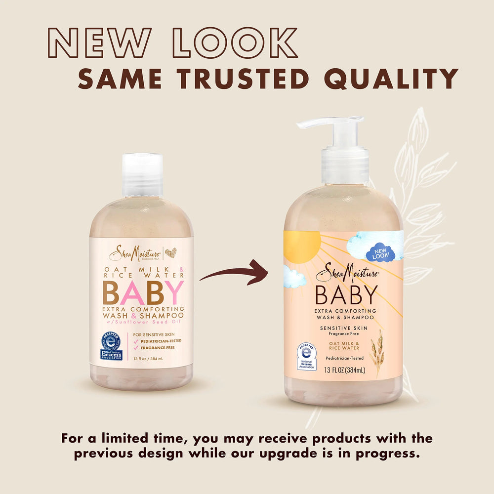 Shea Moisture Baby Oat Milk & Rice Water Extra Comforting Wash & Shampoo - 384ml
