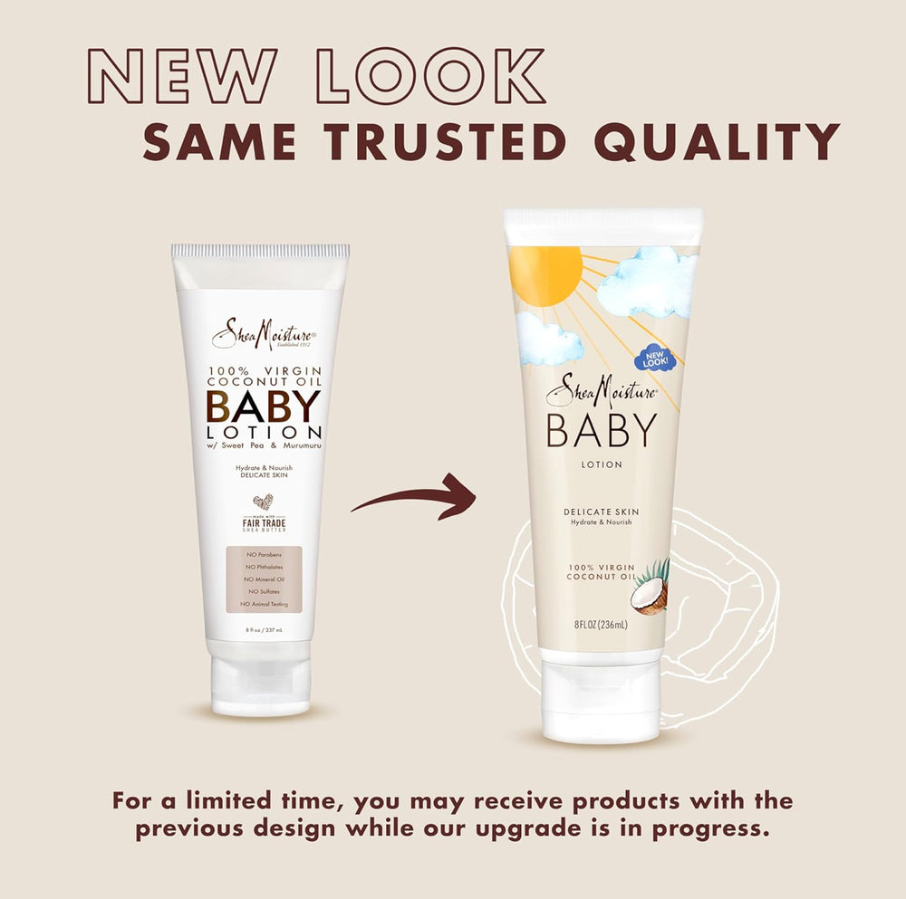 Shea Moisture Baby Lotion 100% Virgin Coconut Oil For Delicate Skin - 237ml