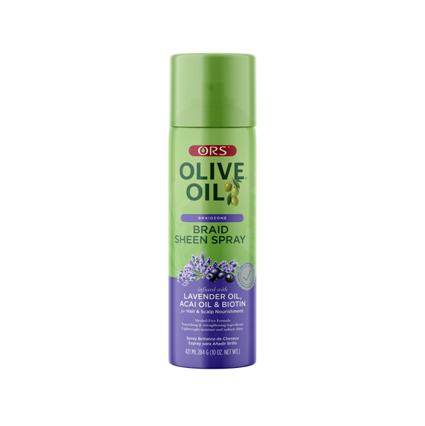 ORS Olive Oil Braid Sheen Spray  Infused With Lavender Oil, Acai Oil & Biotin - 421ml