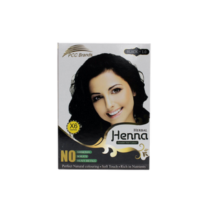 PCC Brands Herbal Henna Powder Hair Colour In Black - 6 Sachets