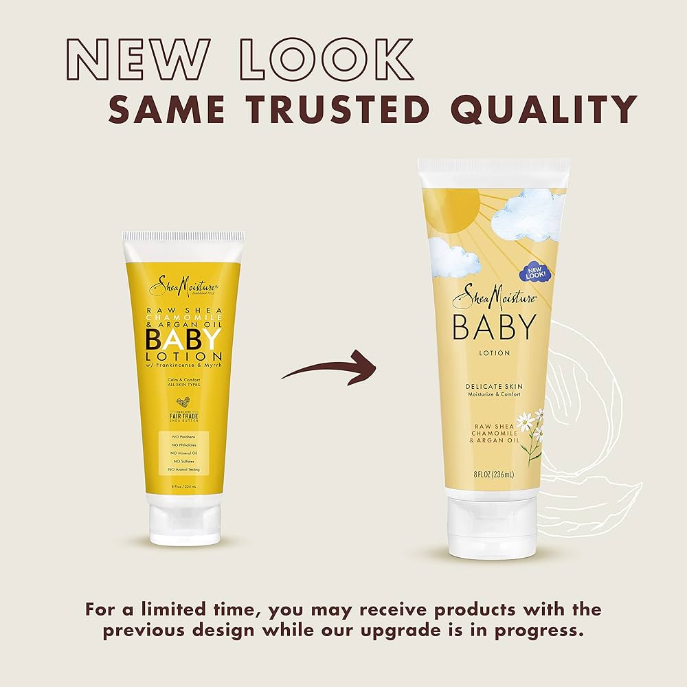Shea Moisture Baby Lotion Raw Shea Chamomile & Argan Oil For Calm & Comfort - 237ml