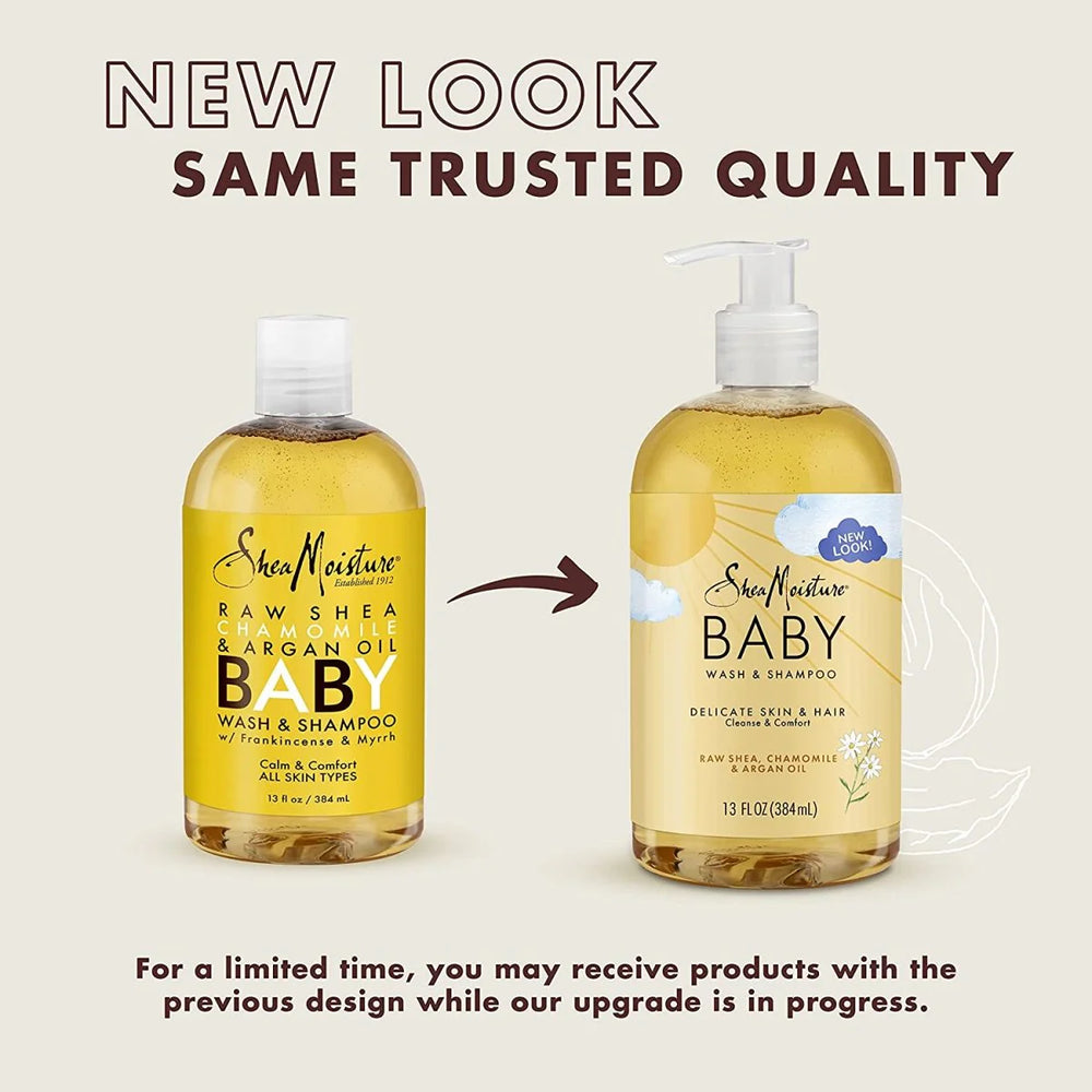 Shea Moisture Baby Raw Shea Chamomile & Argan Oil Wash & Shampoo - 384ml